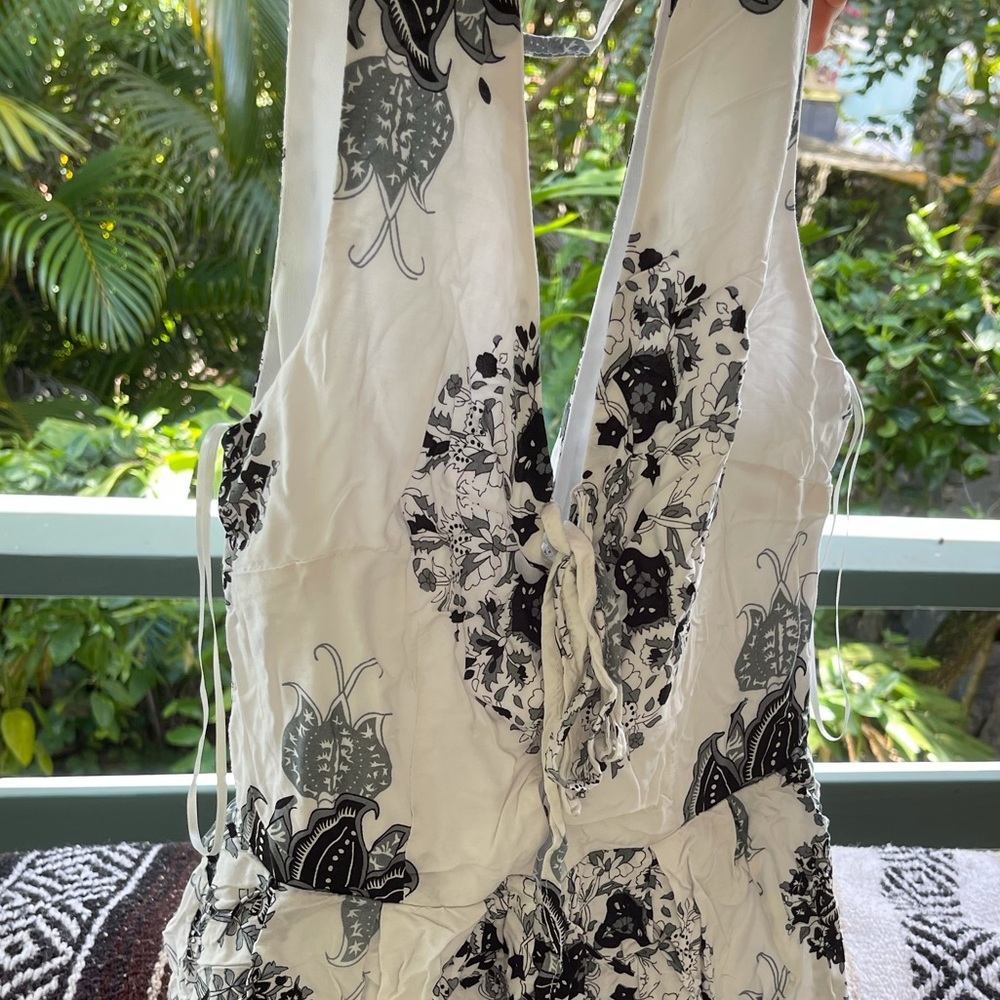 White print romper